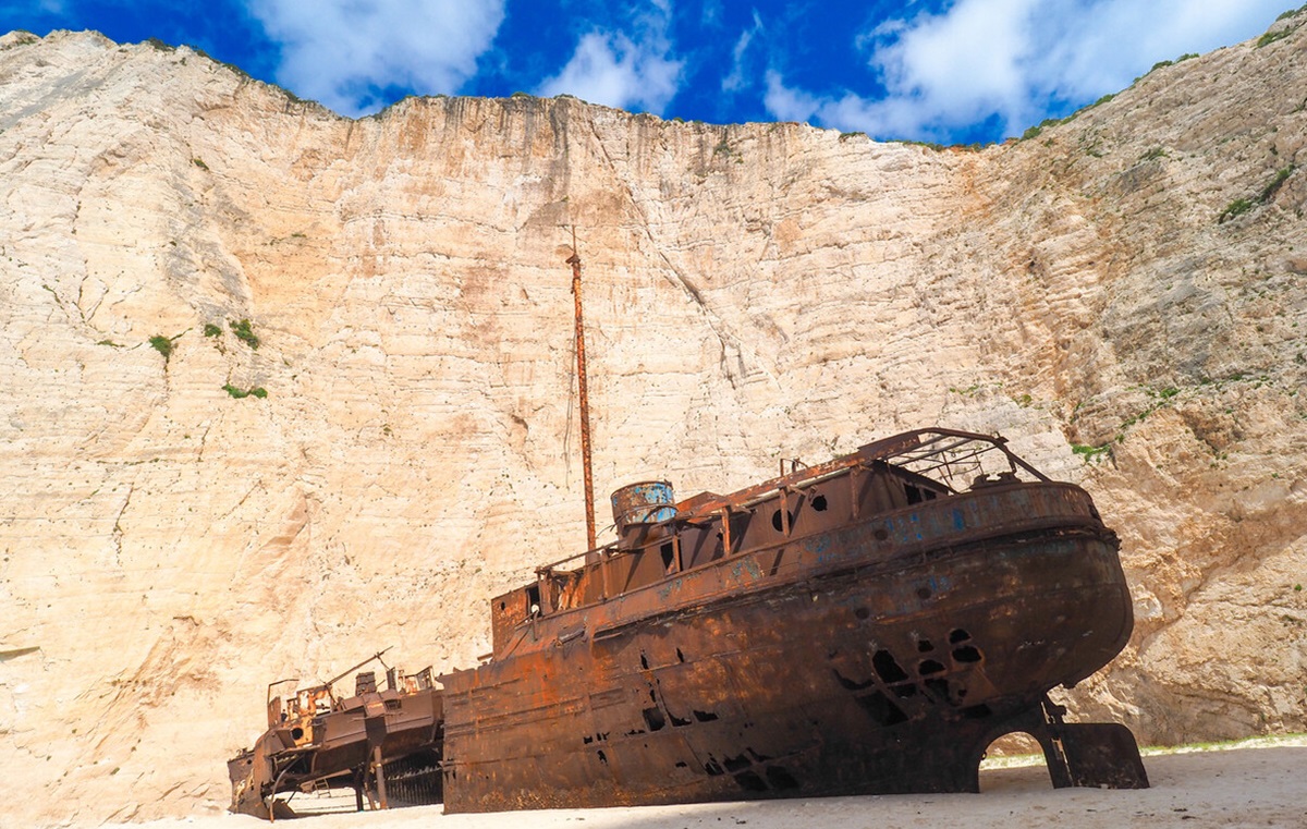 Wrak statku Panagiotis na plaży Nawajo, Zakynthos