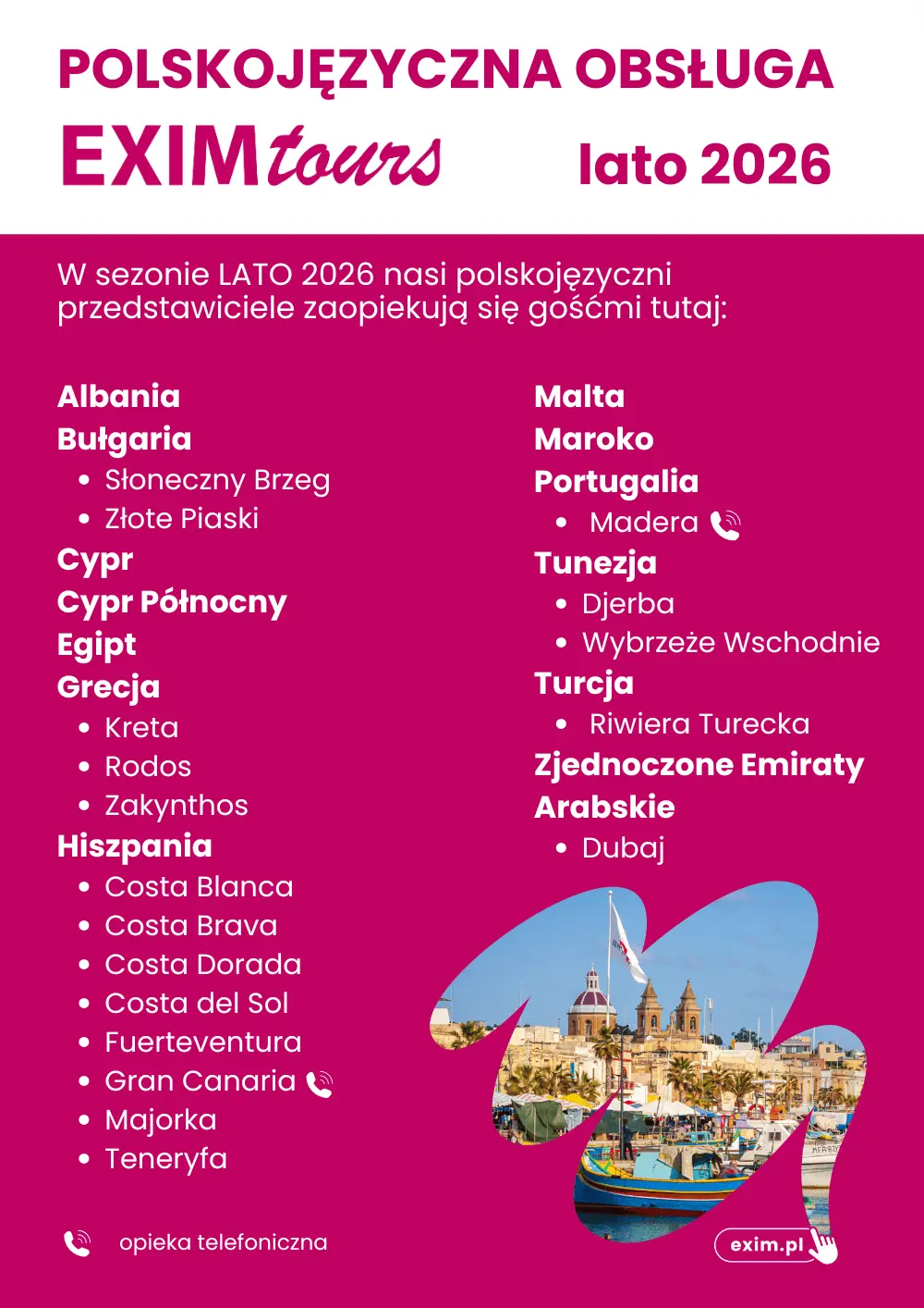 Rezydenci EXIM tours lato 2026