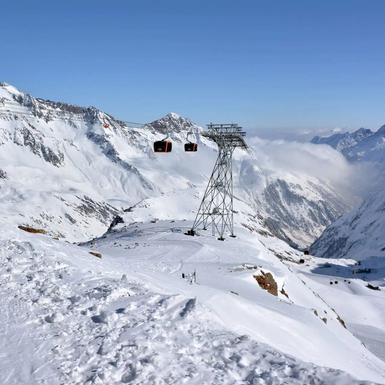 Kolejka linowa 3S Eisgratbahn na Stubai Kolejka linowa 3S Eisgratbahn na Stubai
