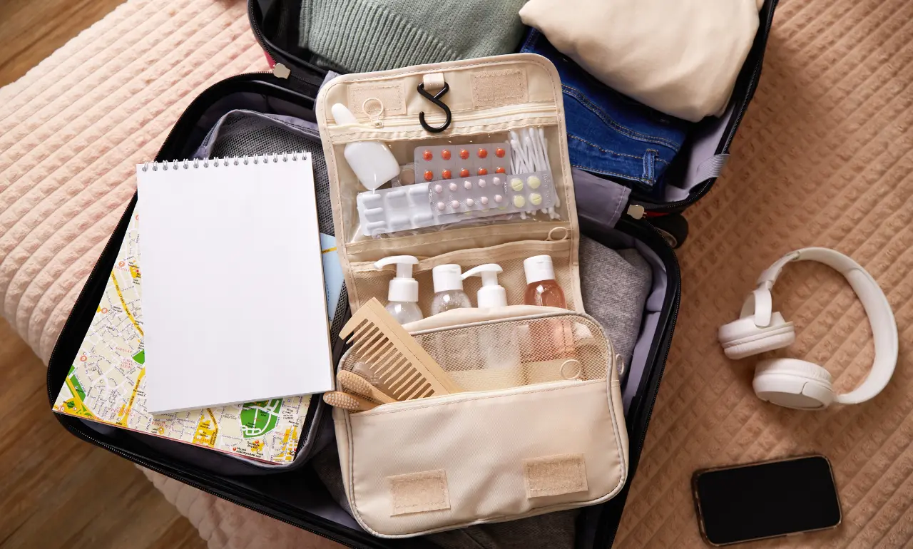 Walizka z kosmetyczką podróżną Walizka z kosmetyczką podróżną