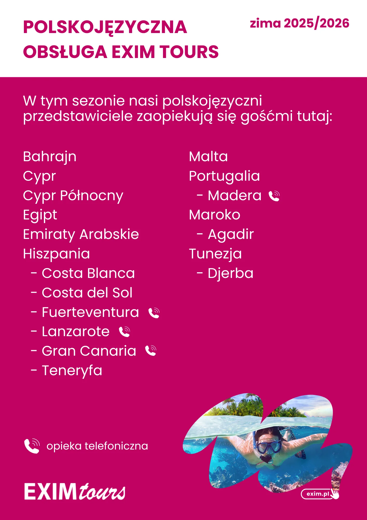 Rezydenci EXIM tours, zima 2025/2026