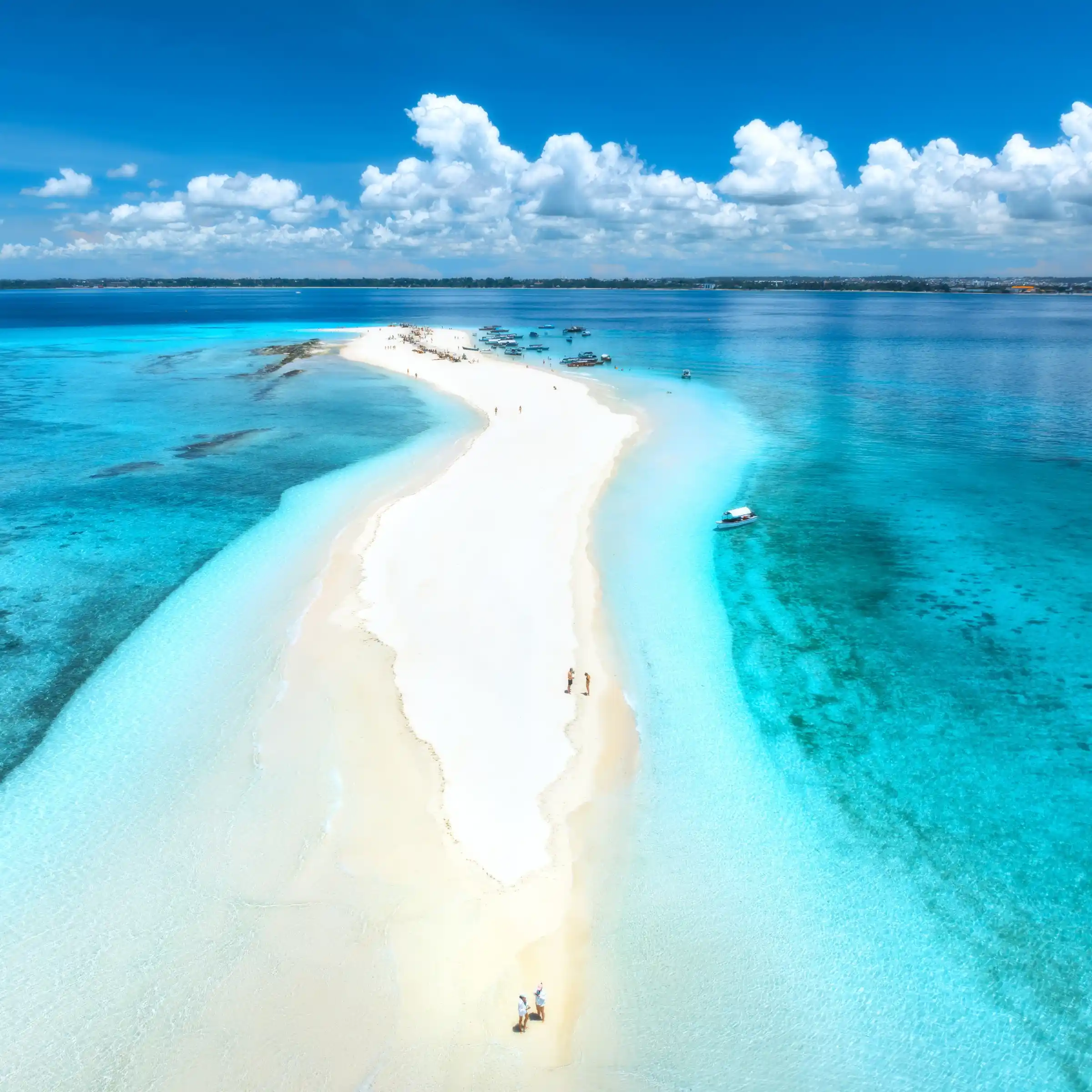 Widok z lotu ptaka na łachę Nakupenda