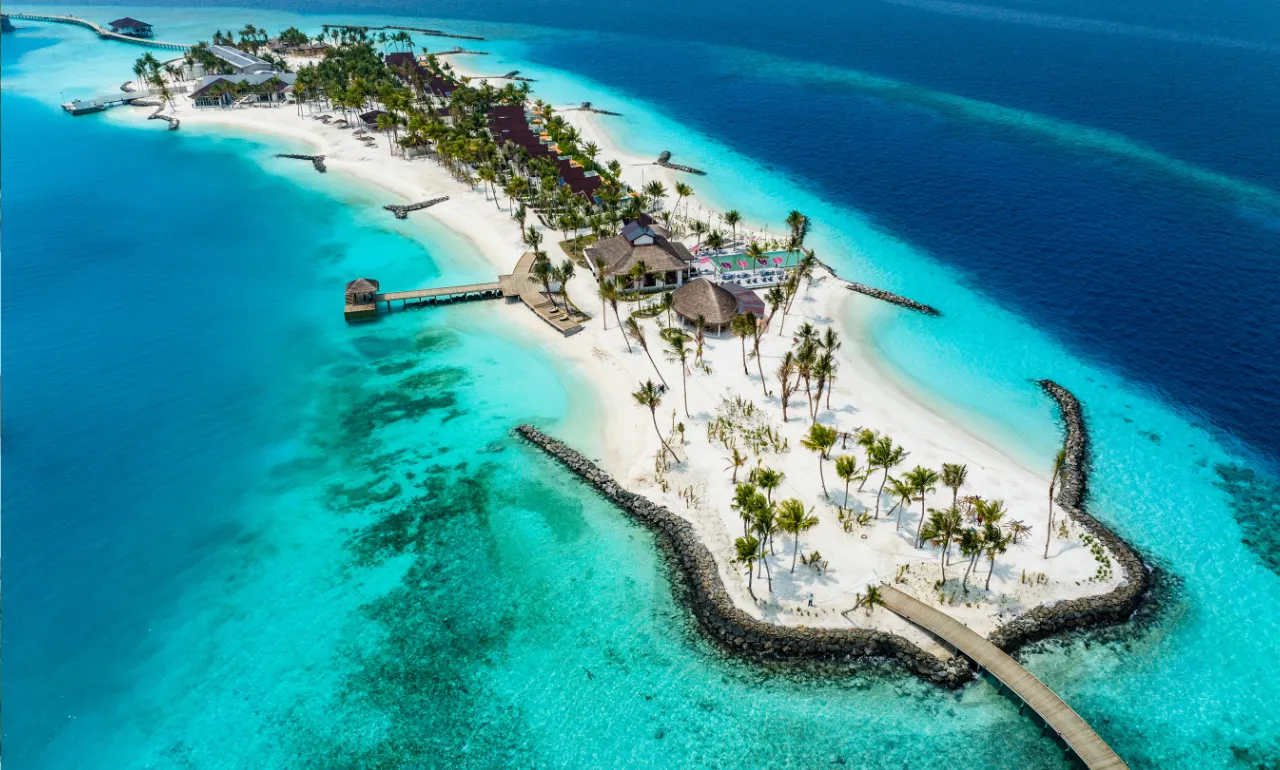 Widok z lotu ptaka na Malediwy – OBLU XPERIENCE Ailafushi i OBLU SELECT Lobigili Widok z lotu ptaka na Malediwy – OBLU XPERIENCE Ailafushi i OBLU SELECT Lobigili