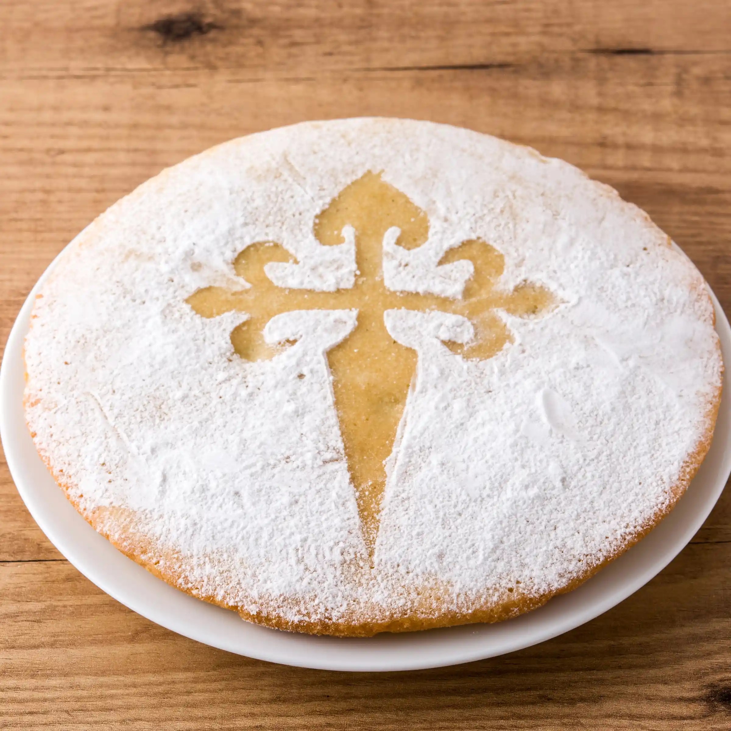 Tarta de Santiago – migdałowe ciasto z cukrem pudrem