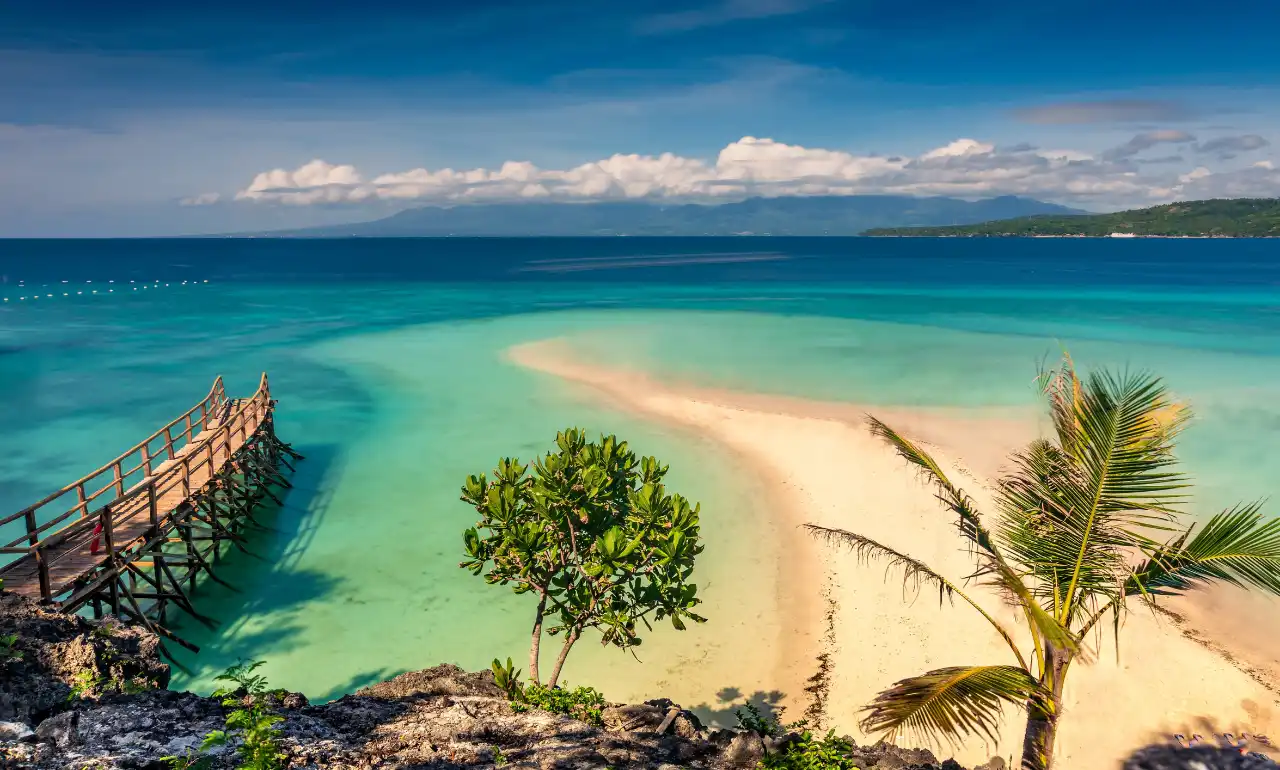 Plaża w regionie Cebu, Filipiny Plaża w regionie Cebu, Filipiny