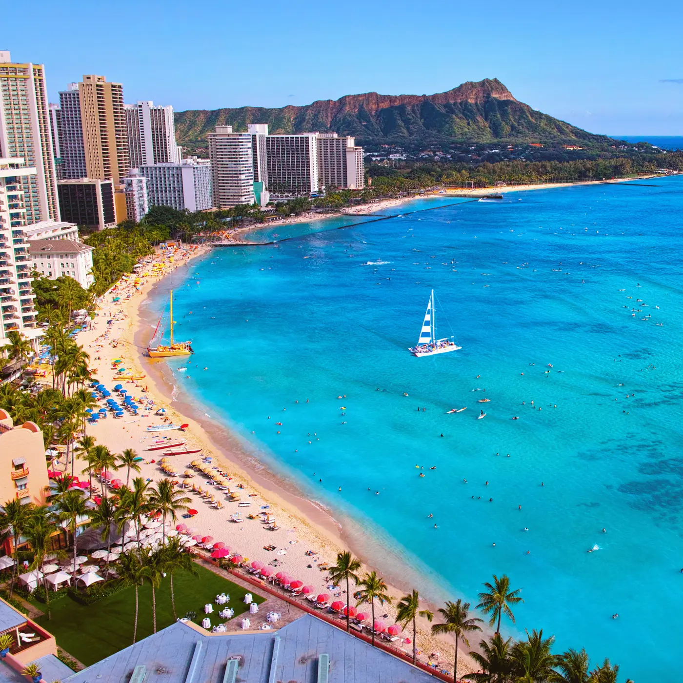 Plaża Waikiki na Hawajach