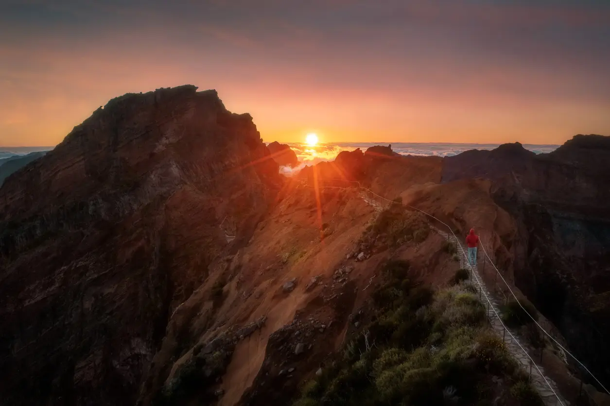 Zachód słońca na Pico do Arieiro, Madera Zachód słońca na Pico do Arieiro, Madera