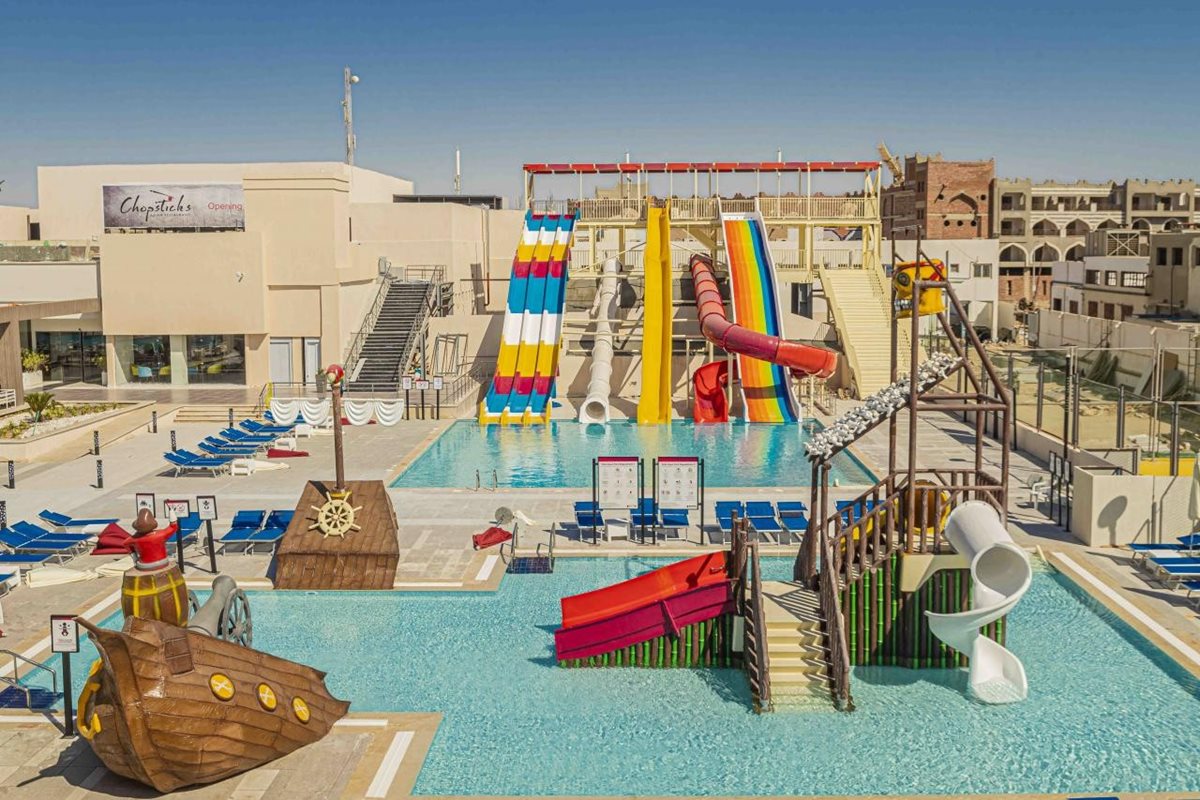 Aquapark w Amarina Abu Soma Resort, Hurghada, Egipt Aquapark w Amarina Abu Soma Resort, Hurghada, Egipt