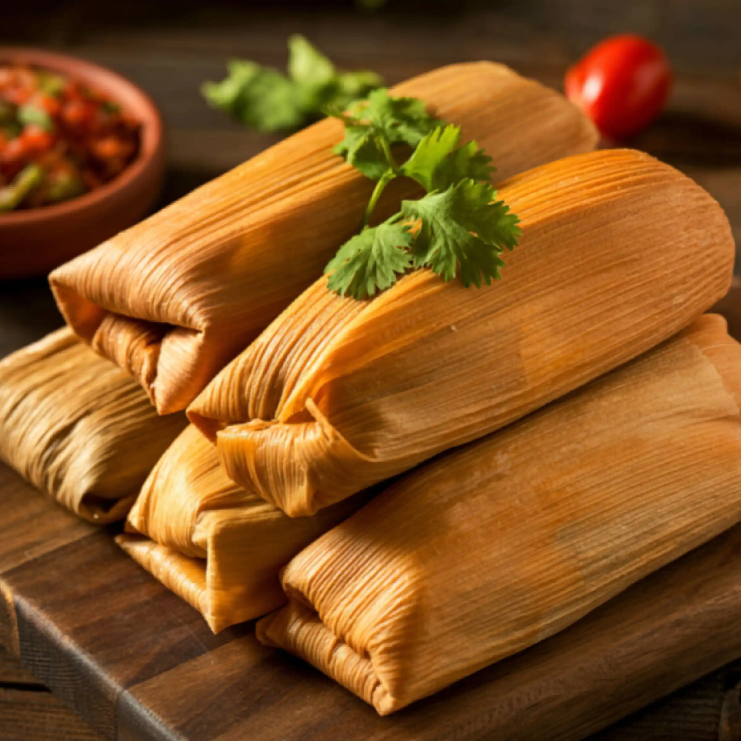 Tamales w liściach kukurydzy