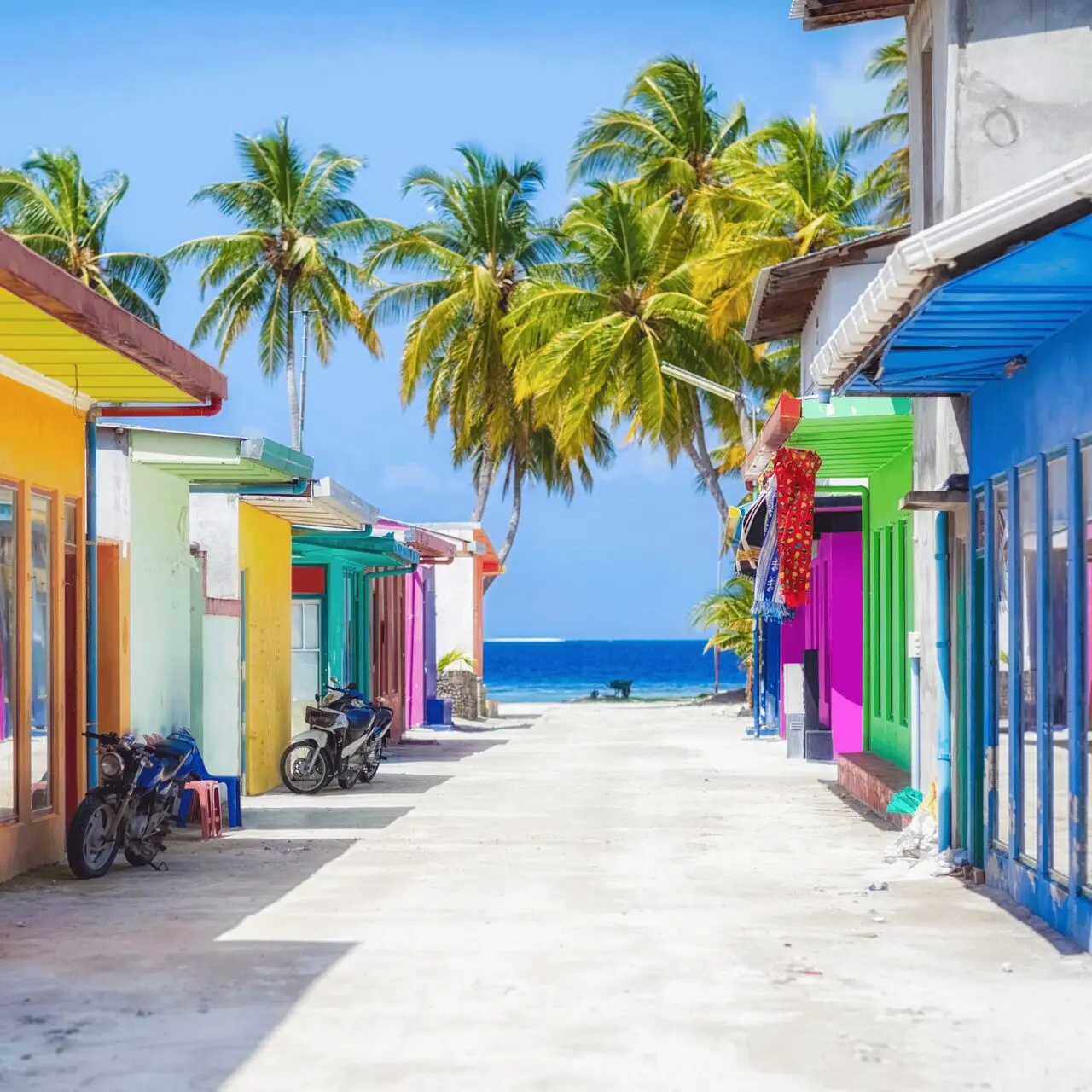 Uliczka na Maafushi, Malediwy Uliczka na Maafushi, Malediwy