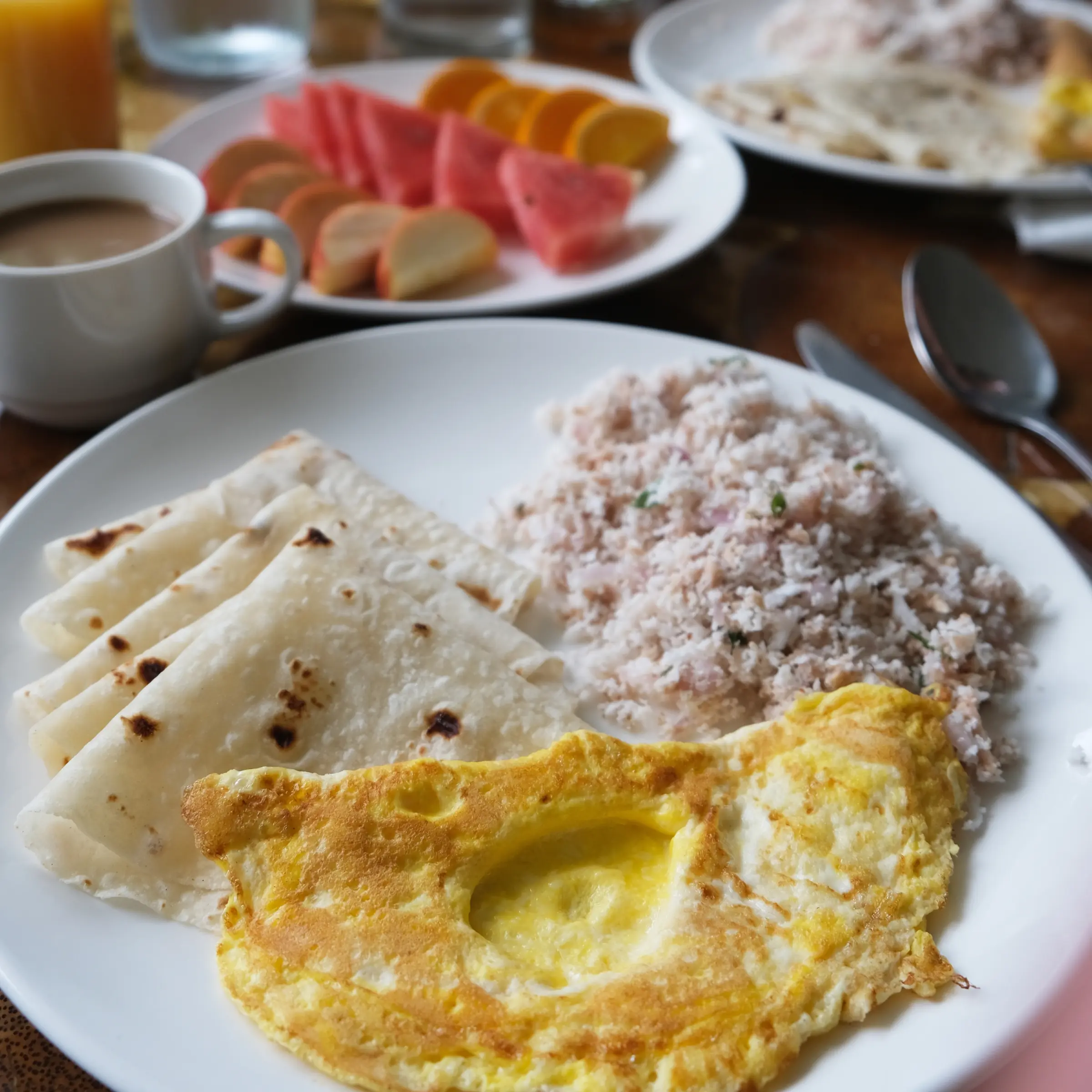 Malediwskie śniadanie w hotelu