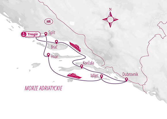 Mapa trasy T3: Szmaragdowe Wyspy