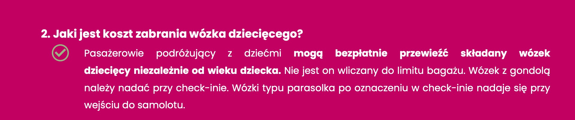 Jaki jest koszt zabrania wózka dziecięcego?