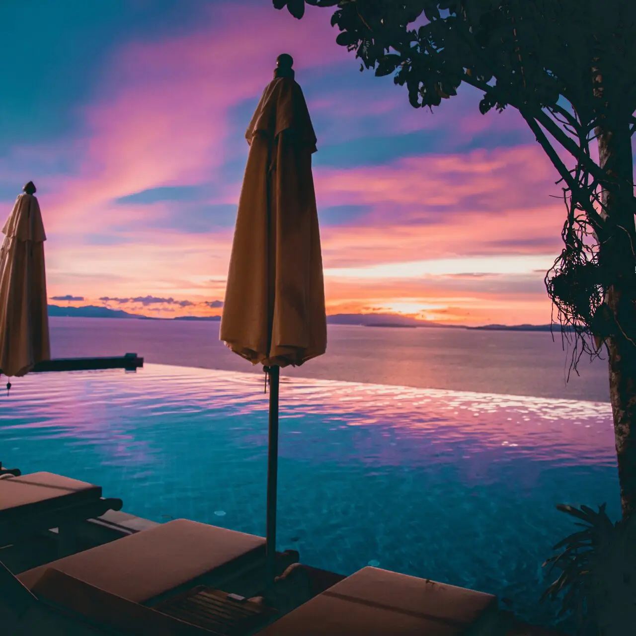Zachód słońca na Koh Yao Yai, Phang Nga, Tajlandia