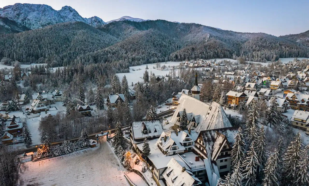 Widok na Zakopane i Giewont