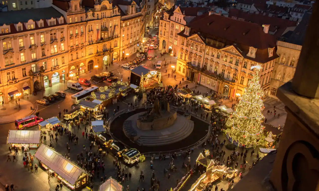 Stare miasto w Pradze w święta