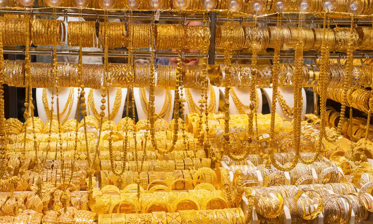 Złota biżuteria, Gold Souk Dubaj Złota biżuteria, Gold Souk Dubaj