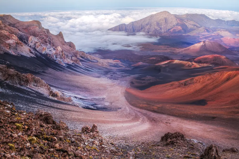 Krater wulkanu, Haleakala, Maui, Hawaje